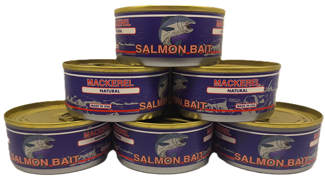 Mackerel (6 pack, 3oz. cans) Salmon Lure Bait