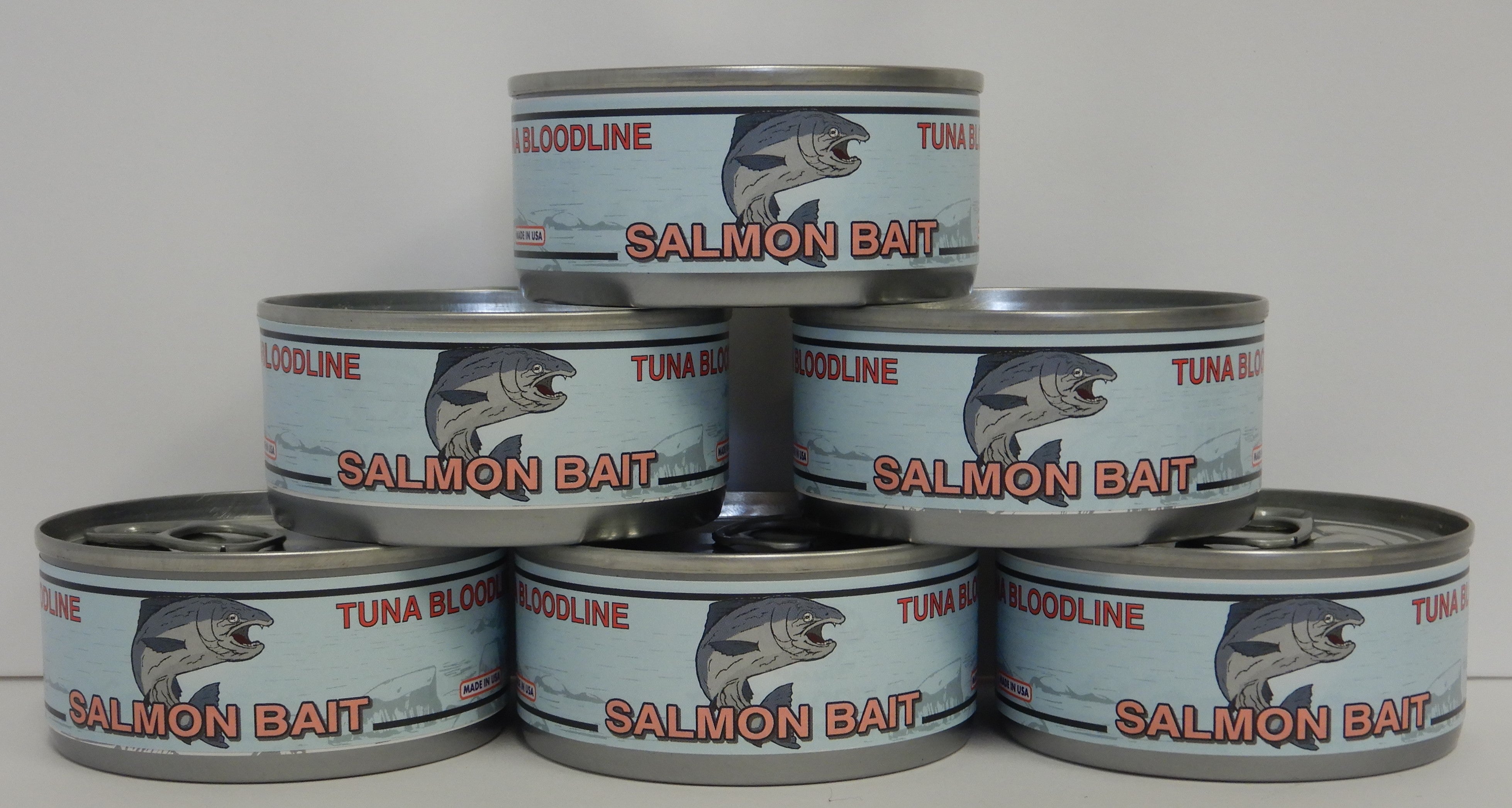 The Best Salmon Lure Bait (Six 3oz. cans in natural tuna oil